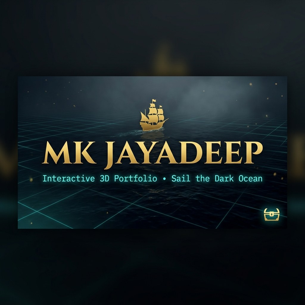 MK Jayadeep | Interactive 3D Portfolio — Sail the Dark Ocean