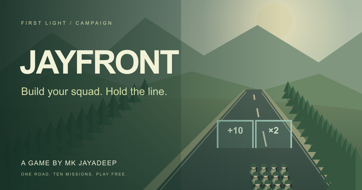 Jayfront: First Light — Squad Survival Game by MK Jayadeep