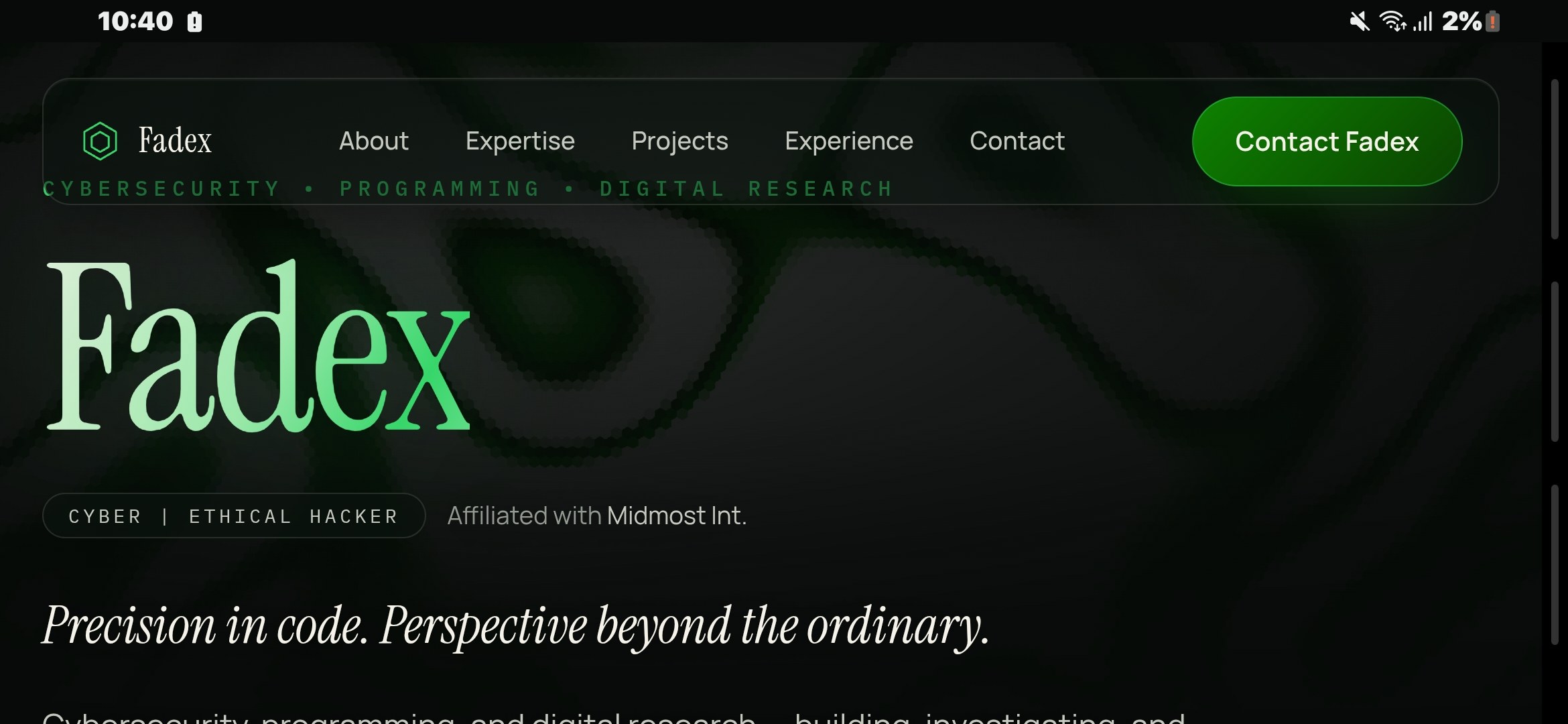 Fadex — Cybersecurity, Programming & Digital Research