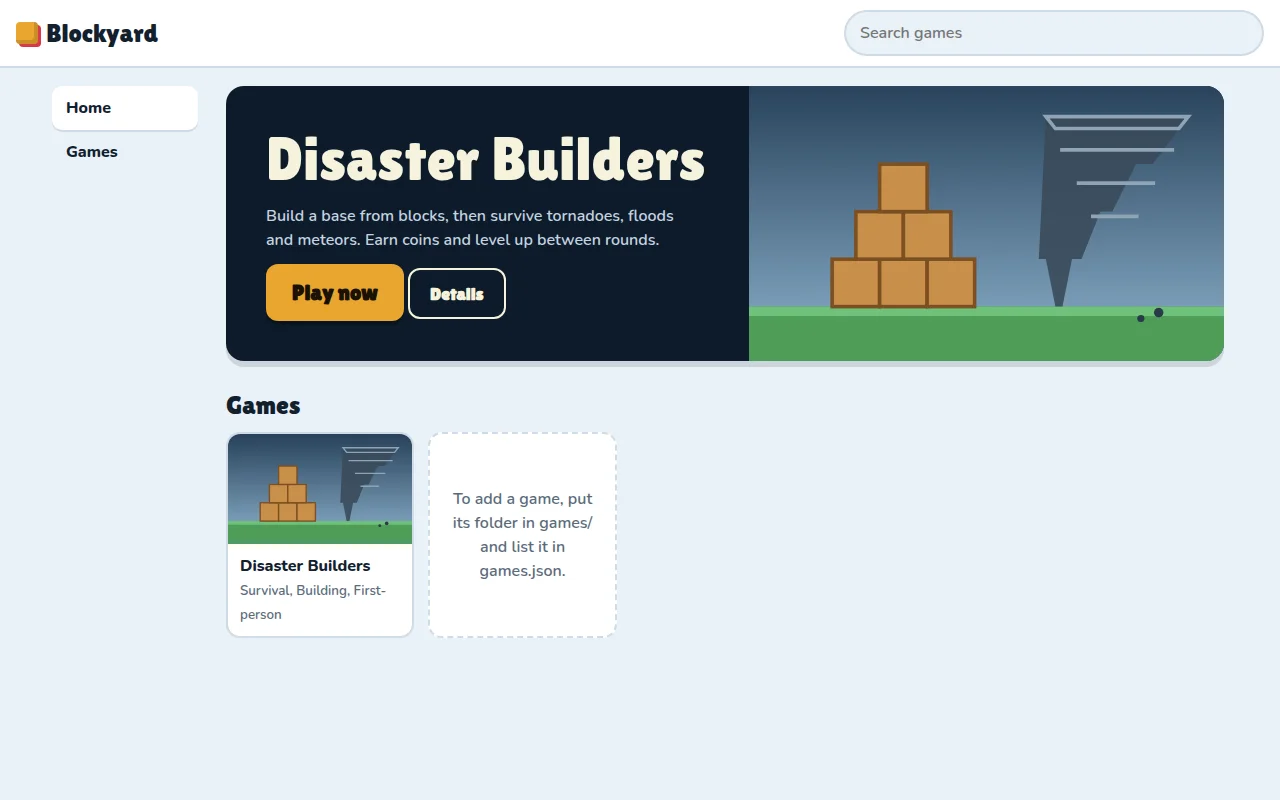 Blockyard - play block games